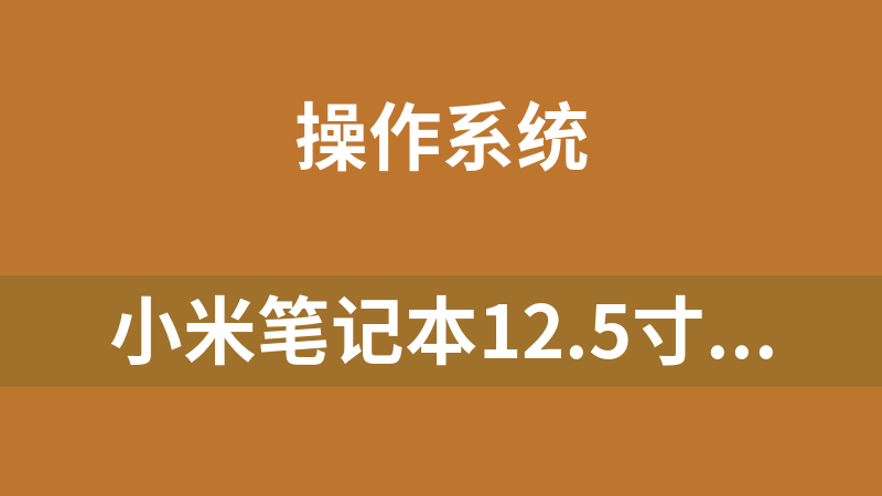 小米笔记本12.5寸二代(m3-7y30 hd615)黑苹果专用固件EFI文件