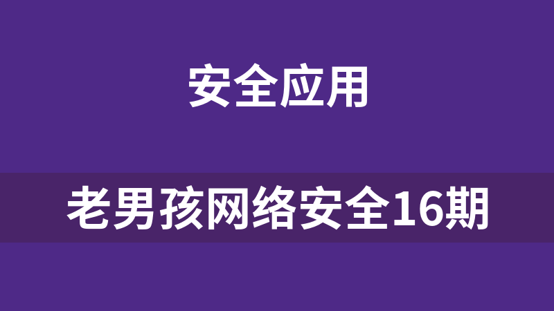老男孩网络安全16期