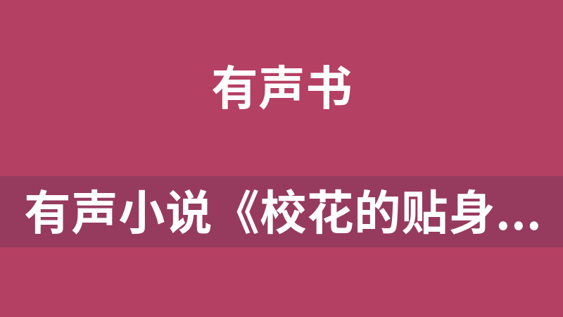 有声小说《校花的贴身高手》