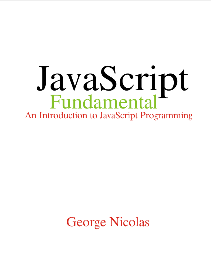 JavaScript编程基础实践教程（英文版）_前端开发教程