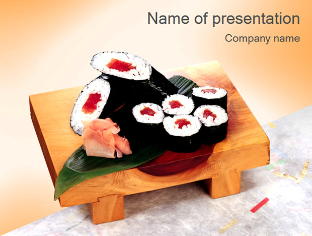 寿司——日本传统饮食ppt模板
